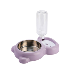 הנמכר ביותר-חתול מחמד קערת נירוסטה כפולה הזנה קערת מים מזרקת מים לחיות מחמד - Product Image 4