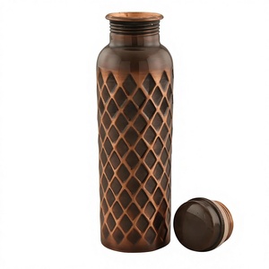 Direct Manufacturer 1L Pure Copper Gym <b>Bottle</b> Casual Sport Style Heavy Duty Rust Proof Metal <b>Flask</b> for Outdoor Fitness - Product Image 1