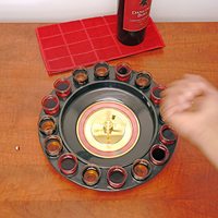 2022 Offre Spéciale 16 lunettes Shot Glass Roulette Jeu À Boire Ensemble Pour Parti Adultes