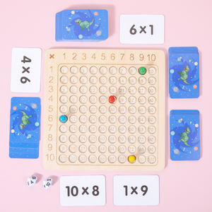 Multiplication Arithmétique Enseignement Logarithmique En Gros Challenge Jeu <span class=keywords><strong>Math</strong></span>ématiques Préscolaire Apprentissage Jouet Planche De Multiplication En Bois - Product Image 2