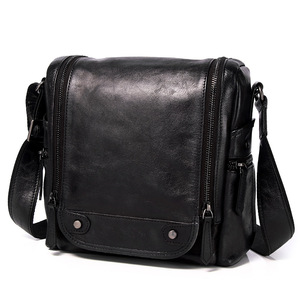 Men's Crossbody <b>Bag</b> Genuine Leather Dark Brown Summer Retro Style Fashionable Shoulder <b>Bag</b> for Leisure Travel - Product Image 3