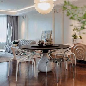 La dernière table <span class=keywords><strong>à</strong></span> <span class=keywords><strong>manger</strong></span> du designer italien Ensemble de mobilier de <span class=keywords><strong>salle</strong></span> <span class=keywords><strong>à</strong></span> <span class=keywords><strong>manger</strong></span> minimaliste <span class=keywords><strong>moderne</strong></span> Table <span class=keywords><strong>à</strong></span> <span class=keywords><strong>manger</strong></span> ronde en forme de larme en marbre - Product Image 6