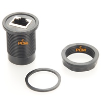Coupleur RJ50 à montage sur panneau, adaptateur rond RJ50 10P10C à montage sur panneau, coupleur RJ50 10P10C femelle-femelle à montage sur panneau