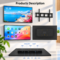 Ultra İnce 32in/43in/55in Android 4K Ekran Çözümü Reklam Animasyon Ekranı Duvara Monte Dijital Tabela
