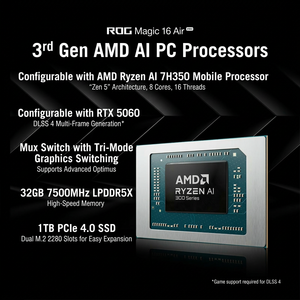 Portátil para Juegos <span class=keywords><strong>Asus</strong></span> ROG Zephyrus G16 Ryzen <span class=keywords><strong>7</strong></span> con RyzenAI7 H350 32G 1T RTX5060 - Product Image 2