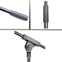 Support de micro télescopique professionnel robuste Yinyu MS005T 1,65 m pour équipement de studio et de scène