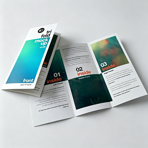 Custom <strong>Printing</strong> Service Folded Leaflets <strong>Flyers</strong> Booklet Brochure Double Sided <strong>Printing</strong> for <strong>Restaurant</strong> Menu Marketing Materials - Product Image 1