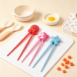 Palillos de Silicona Biodegradables NEWELL con Empuñadura Elástica, Acabado Espejo, Diseño Atractivo para Bebés, Uso Diario en Restaurantes - Product Image 4