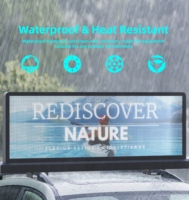 Pantalla LED para Taxi de Metal Cortado con Láser, Personalizada, con Control Inalámbrico 4G, P2.5, Letrero para Techo de Taxi/Autopublicidad LED