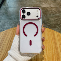 Coque de téléphone sans fil transparente en plastique cristallin JOYPORODO B444, antichoc, avec pare-chocs en PC pour iPhone 18 17 16 15 14 13 Pro Max