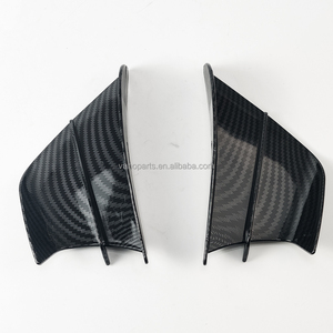 Accessoires de moto WANOU Aile fixe anti-vent ABS en fibre de carbone Déflecteur d'air <span class=keywords><strong>Aileron</strong></span> de moto Kits de carénage Spoiler latéral - Product Image 4