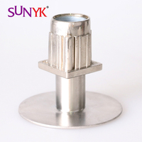 Pied de fixation carré industriel réglable en acier inoxydable SUNYK 40x40