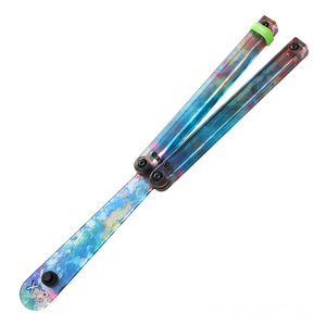 swinging fancy plastic <b>knife</b> training folding <b>knife</b> squid <b>safe</b> and non cutting edge practice butterfly <b>knife</b> - Product Image 5