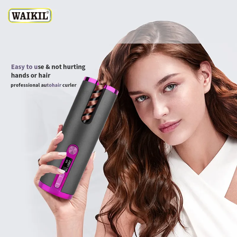 WAIKIL Wireless Automatischer Lockens tab Tragbarer schnur loser elektrischer Auto-Locken wickler USB Wiederauf lad bares Styling-Tool für unterwegs