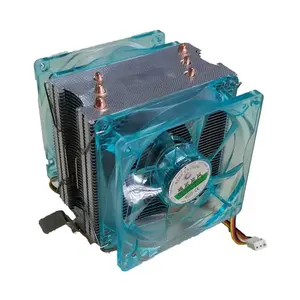 Custom Wholesale CPU Cooler Heat Sink Aluminum 4 Heat Pipe CPU 120mm Fan for Desktop Computer PC Case