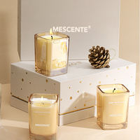 Mescente luxe fleur parfum fibre bâton roseau diffuseur et bougie parfumée désodorisant cadeau ensemble avec boîte