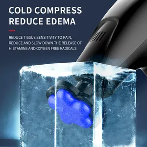 Soğuk Compress s kafa rengi ile HB-001 el derin doku fasial masaj tabancası dokunmatik ekran geri masaj ürünleri