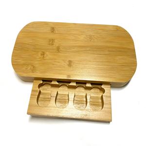 Plateau à fromage en bambou Zingsun 33x19x3,5 cm ovale, plateau de service pour la maison et la cuisine, pour fromage, pain, fruits, desserts - Product Image 2
