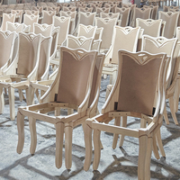 Cadre de chaise en bois brut avec sculpture de meubles pour les applications de salle à manger et de salon