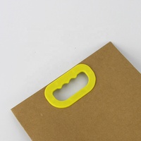 Sac d'emballage de riz personnalisé farine thé cadeau sac alimentaire portable papier kraft debout pour emballage avec poignée en plastique HDPE 10000 pièces