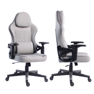 Silla de Juego Ergonómica de Cuero Premium de Lujo, Estilo Racing, con Altura Ajustable, Respaldo Alto y Cómodo, 59B3, Muestra Gratis - Product Image 5