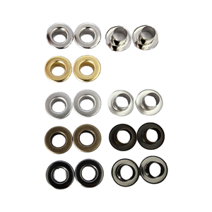 Koperen metalen oogjes, gespen, ringen, platte ronde ringen, bevestigingsmiddelen met ringen voor lederen schoenen, tassen en labels - Product Image 5