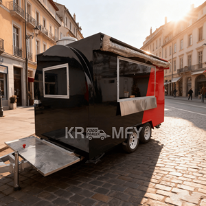 Carrito de Comida Móvil de Fibra de Vidrio de Doble Eje para Exteriores, Carrito de Venta de Aperitivos, Resistente a la Corrosión, Kiosco de Comida Rápida, Remolque de Concesión - Product Image 4