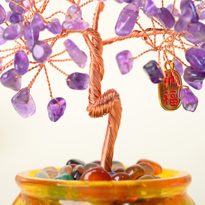 Wholesale Handmade Natural Crystal Craft Crystal Money <b>Tree</b> Lucky <b>Tree</b> Crystal Decoration for Fengshui - Product Image 5