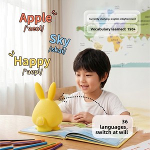 Jouets intelligents IA, machine d'apprentissage par dialogue vocal, machine de lecture pour l'éducation précoce des enfants, en silicone, alimentée par piles, sans fil - Product Image 3