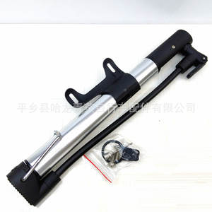 Mini bomba portátil para bicicleta, bomba de aire manual de aleación de aluminio, color plateado y negro, ligera, para inflar neumáticos de bicicleta - Product Image 5