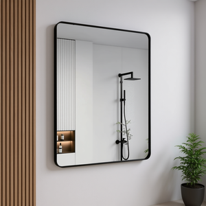 Rectangular Wall-Mounted <b>Bathroom</b> <b>Mirror</b> With Tempered Glass Anti-Fog Rounded <b>Corners</b> For Bedroom And <b>Bathroom</b> Use - Product Image 2