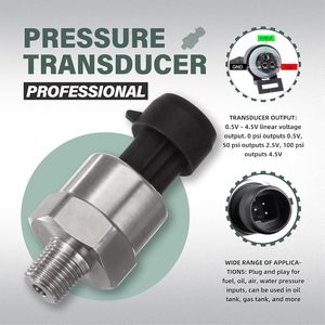 ตัวแปลงสัญญาณแรงดัน otuayauto 100 PSI 1/8-27 NPT สแตนเลสสำหรับน้ำมันเชื้อเพลิงอากาศน้ำ - Product Image 2