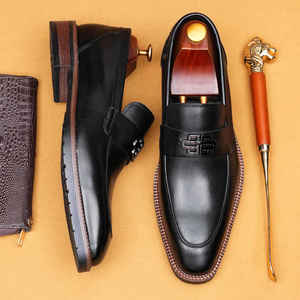 Zapatos Oxford de Cuero para Hombre, Estilo Británico Casual de Lujo, Hechos a Mano, Impermeables, Formales, Cerrados, Antideslizantes, con Amortiguación - Product Image 6