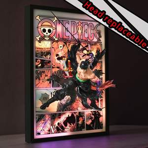 44*32CM Zoro stereografico 3D incorniciato Anime figura miglior regalo per ornamento figura - Product Image 4