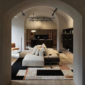 ชุดโซฟาสไตล์อิตาลีทันสมัยชุดโซฟาผ้าเวสไซด์เฟอร์นิเจอร์หนังโซฟาห้องนั่งเล่นคุณภาพสูง - Product Image 5