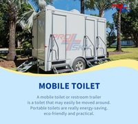 Toilettes de caravane, climatisation pour camping-car, siège latéral, doré avec douche, paiement par carte