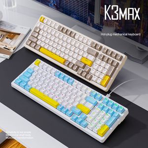 Teclado Mecánico para Juegos <span class=keywords><strong>Free</strong></span> <span class=keywords><strong>Wolf</strong></span> K3 MAX Personalizado, Estructura de Junta, Cableado, Intercambiable en Caliente, 980 - Product Image 3