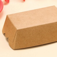 Plateau alimentaire à clapet Kraft pour emballage de qualité gaufre à bulles à emporter Boîte de bateau en papier de 10oz