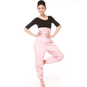 Pantalones de entrenamiento de baile de <span class=keywords><strong>Ballet</strong></span> de nuevo diseño, pantalones deportivos de <span class=keywords><strong>calentamiento</strong></span> para adultos, pantalones de cintura alta, pantalones de chándal de baile Hip Hop - Product Image 1
