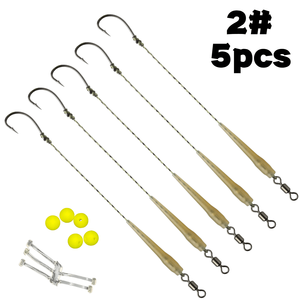 Ensemble de pêche à <span class=keywords><strong>la</strong></span> <span class=keywords><strong>carpe</strong></span> européenne avec montage anti-fond, perles flottantes, hameçons barbelés en acier à haute teneur en carbone pour <span class=keywords><strong>la</strong></span> pêche en lac - Product Image 6
