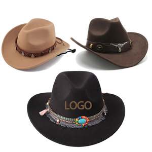 Sombrero de Vaquero Vintage de Fieltro de Lana Australiana de Alta Calidad Personalizado al por Mayor 2025 para Hombre y Mujer - Product Image 1
