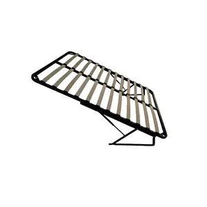 Popular venta KD embalaje marco de cama de metal con listones de madera