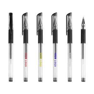 Promoción de Artículos de Papelería, Bolígrafos de Gel de Plástico Recubiertos de Goma Negra Personalizados con Impresión de Logotipo, Venta al por Mayor - Product Image 2