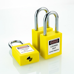 लोटो 38 मिमी उच्च पीला नायलॉन शरीर और पॉलिश स्टील शॉकल कुंजी अनलॉक एंटी-चोरी लॉक सुरक्षा पैडलॉक - Product Image 1