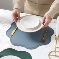 Set de table et dessous-de-plat en similicuir PU de haute qualité, motif floral, lavables, pour cuisine et salle à manger