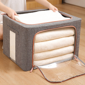 Clothing Organizer <b>Storage</b> <b>Box</b> Rectangle Foldable With Clear Window For Home Use - Product Image 1
