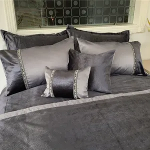 cut velvet bedspreads polyester throw home comforter black bedding sets