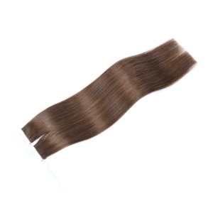 Extensions de cheveux humains Remy 100% brésiliens, à bandes adhésives, simple épaisseur, teintes, trame invisible, marron RUISI TP-004 - Product Image 3