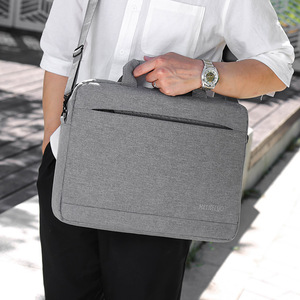 Sac à bandoulière pour ordinateur portable à la mode pour hommes Oxford Organisateur de rangement extensible Documents de voyage Fermeture à glissière étanche - Product Image 6