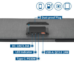 60W Portátil Laminação Integrada Foldable Painel <span class=keywords><strong>Solar</strong></span> Etfe Silicone Monocrystalline Painel <span class=keywords><strong>Solar</strong></span> Type-C5V/2A - Product Image 6